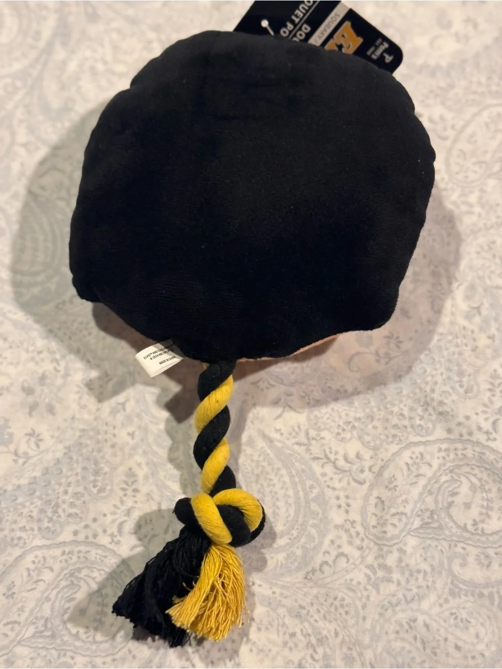 Elvis Plush Squeaky Rope Tug Dog Toy Medium